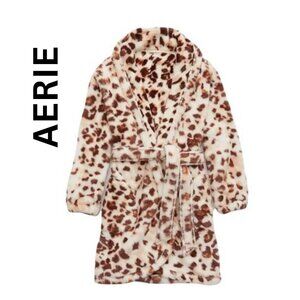 Aerie Plush Leopard Robe SUPER Soft Size L/XL New w/Tags in Original Packaging
